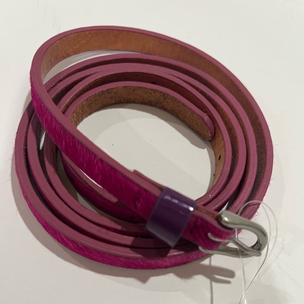 Loft hot pink textured 1/4 inch belt NWT